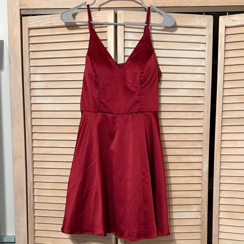 B Darlin Vibrant Red Mini Dress